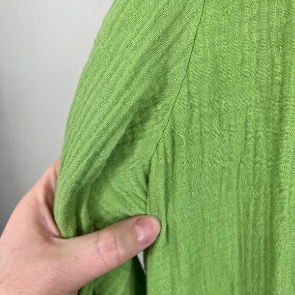 Soft Surroundings XL Green Cotton Gauze Tunic Top - Picture 10 of 13